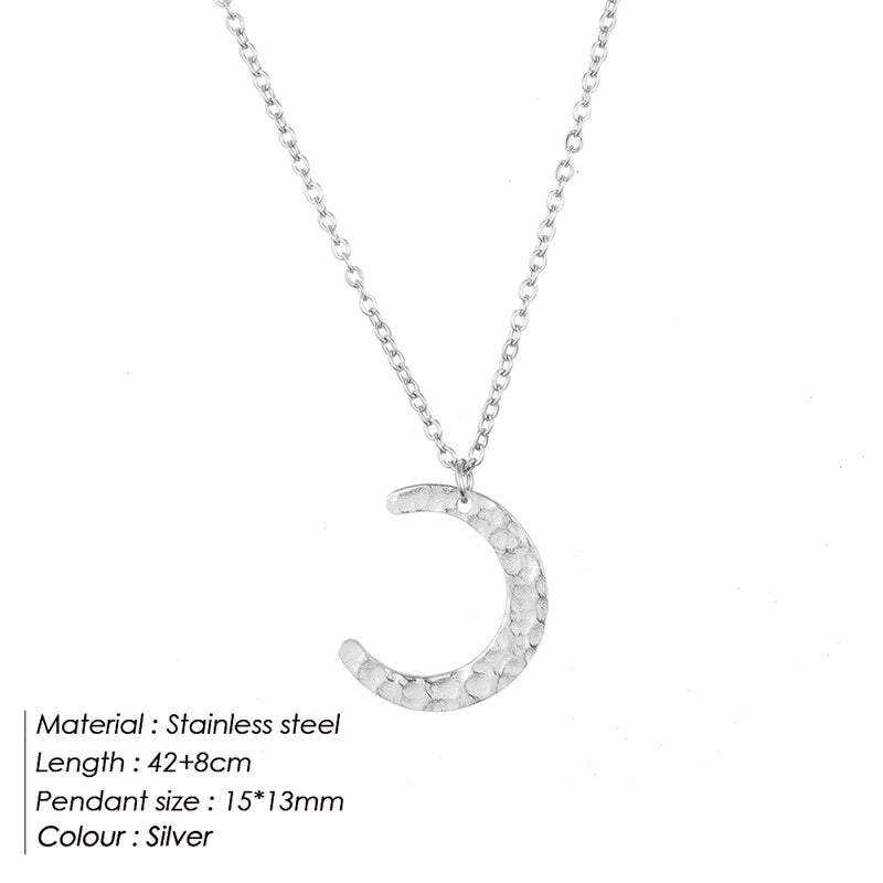 Hammered Moon Necklace