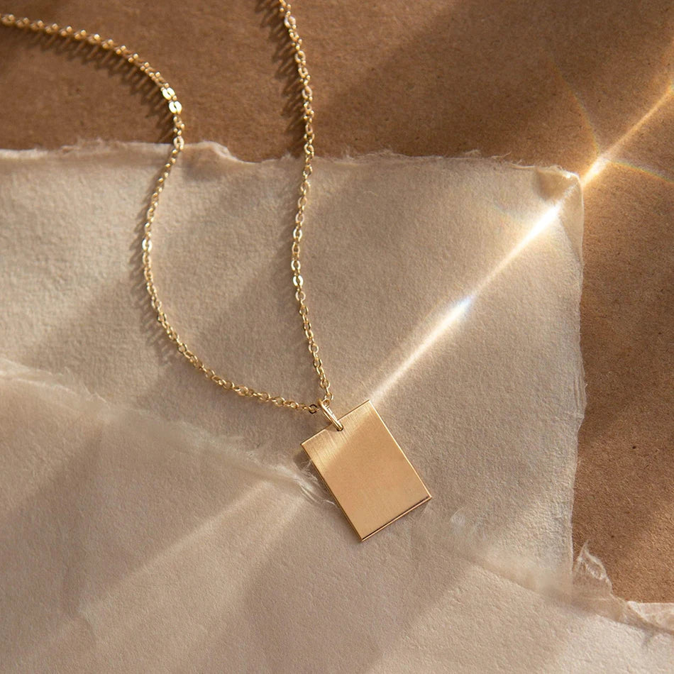 Rectangle Pendant Necklace