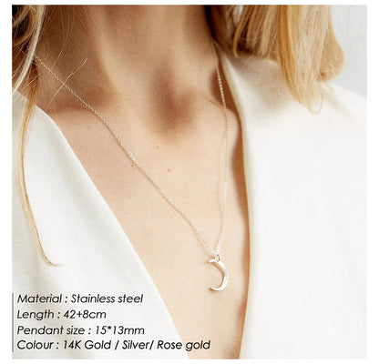 Hammered Moon Necklace