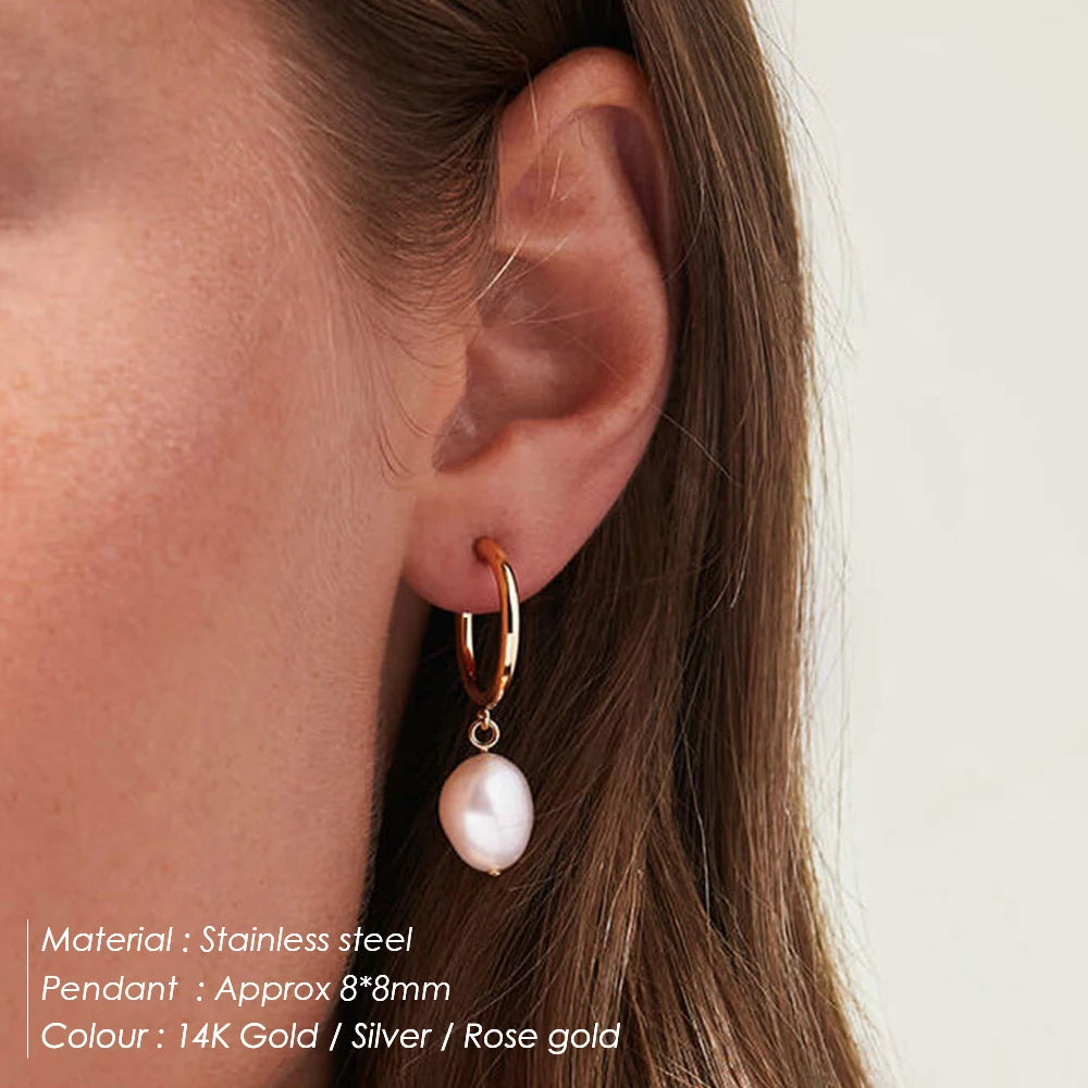 The Teardrop Pearl Hoop