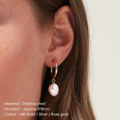 The Teardrop Pearl Hoop