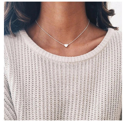 Peach Heart Necklace