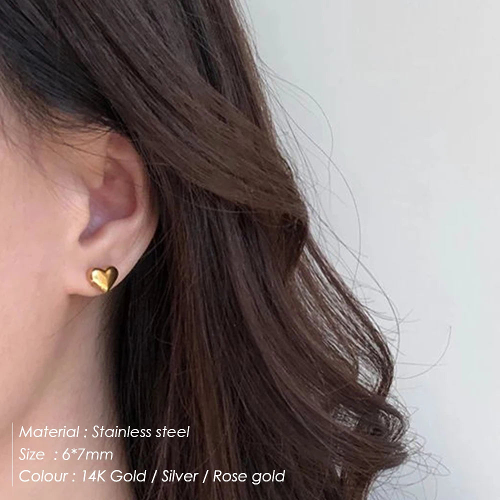 3D Heart Earrings