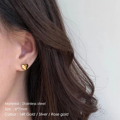 3D Heart Earrings