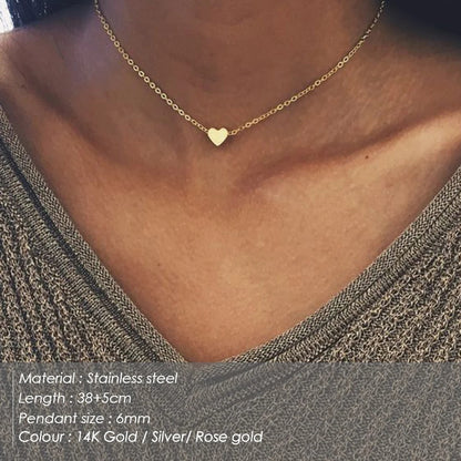 Peach Heart Necklace