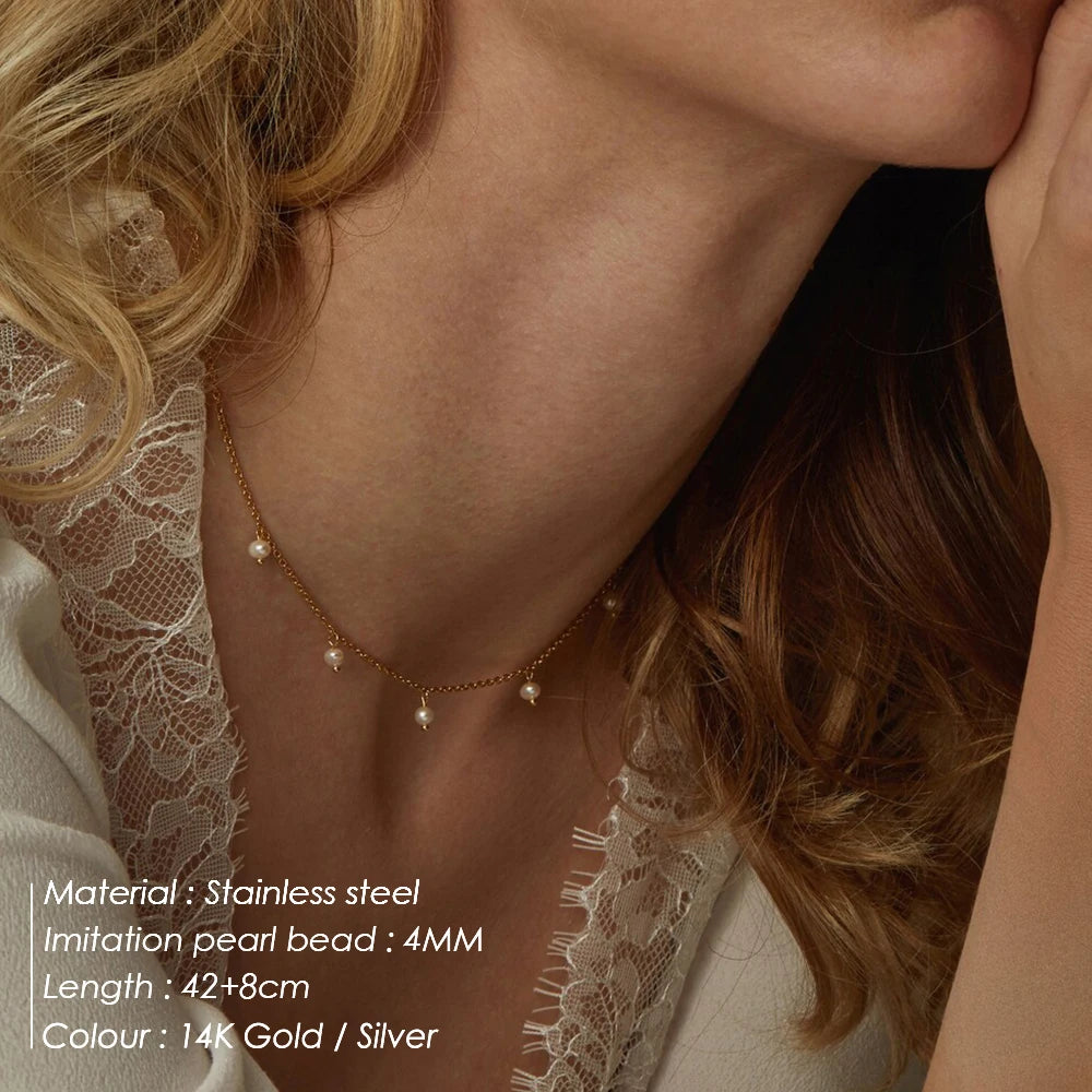 The Estelle Pearl Charm Necklace