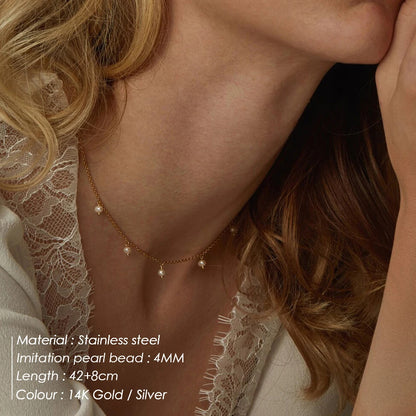 The Estelle Pearl Charm Necklace