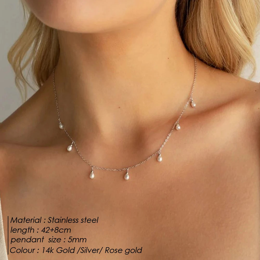 The Colette Pearl Station Necklace