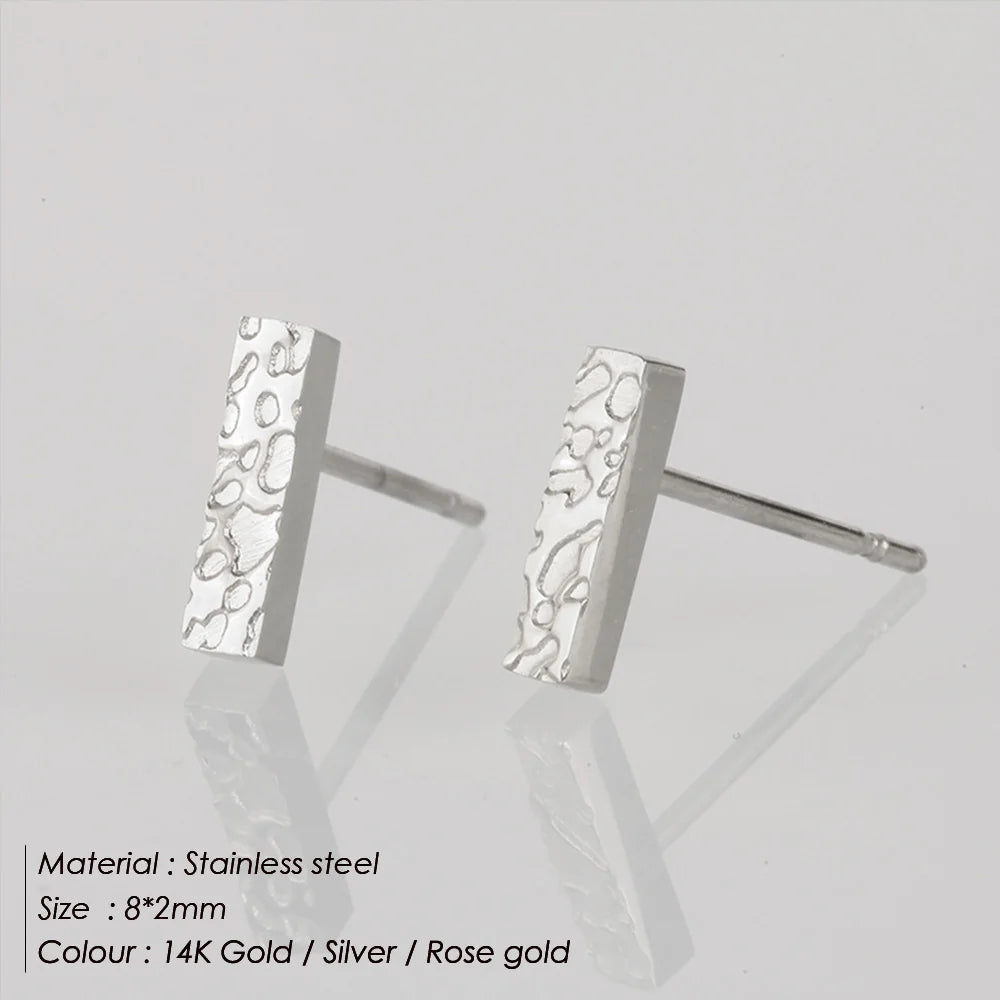 Hammered Stick Small Earring