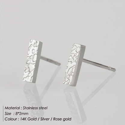 Hammered Stick Small Earring