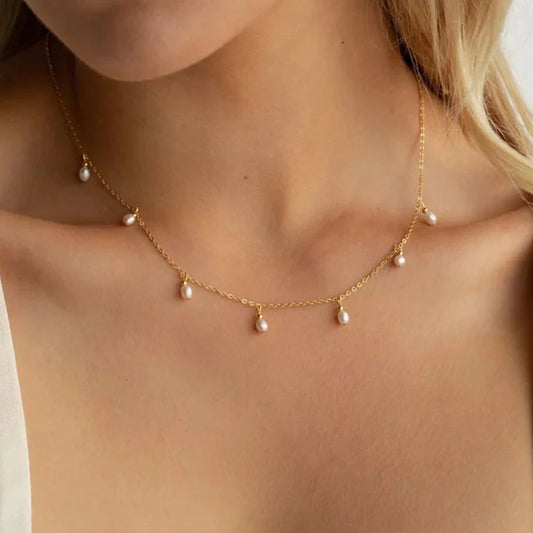 The Colette Pearl Station Necklace