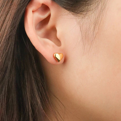 3D Heart Earrings