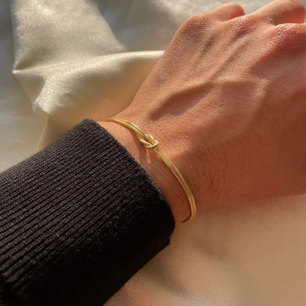Snake Chain Knotted Bracelet