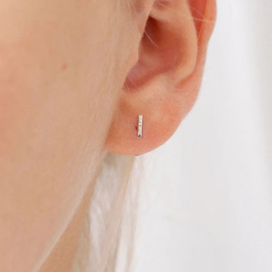 Hammered Stick Small Earring