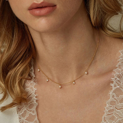 The Estelle Pearl Charm Necklace