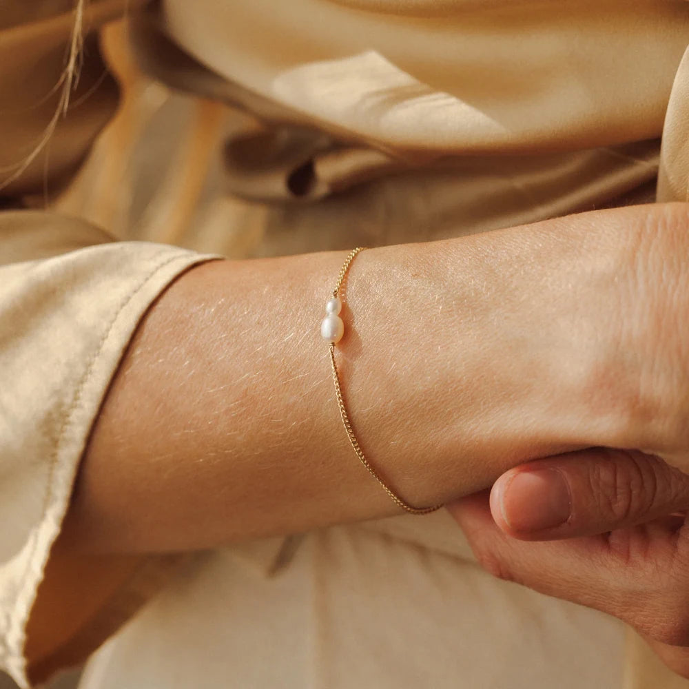 The Solène Pearl Cuff Bracelet