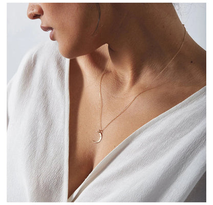 Hammered Moon Necklace