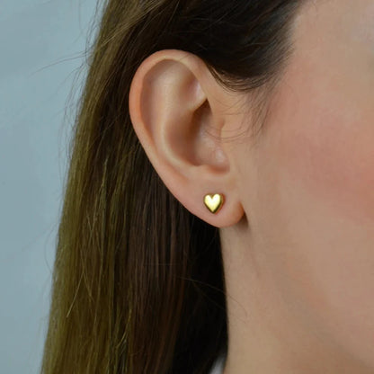3D Heart Earrings