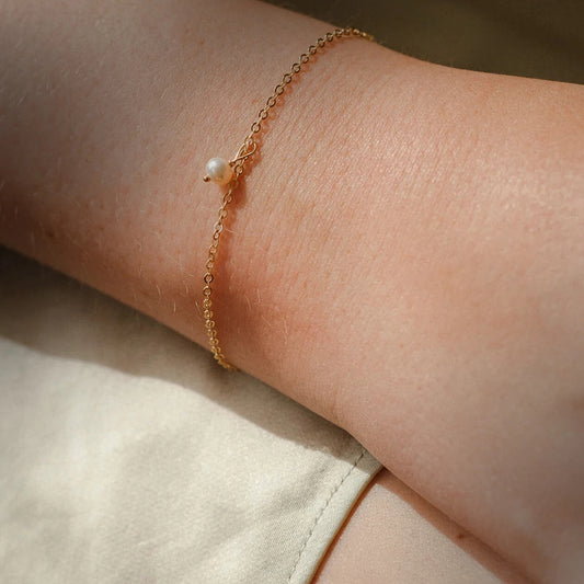The Marielle Pearl Charm Bracelet
