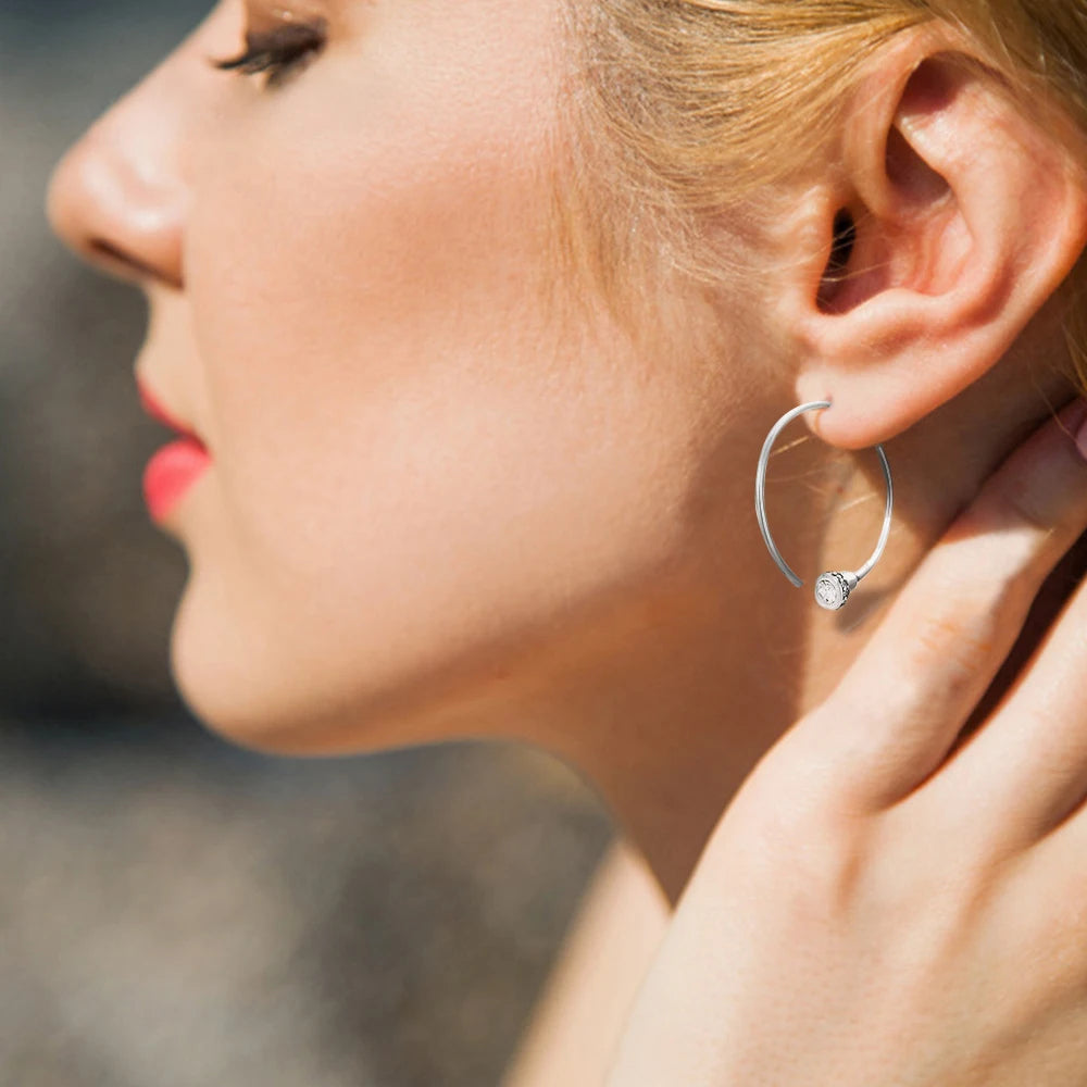 The Amara Pearl Hoop Earrings