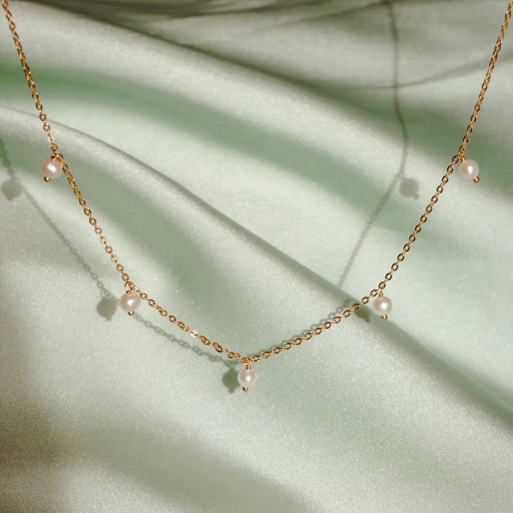 The Estelle Pearl Charm Necklace