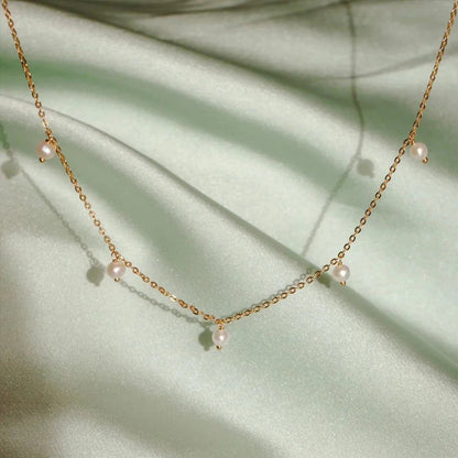 The Estelle Pearl Charm Necklace