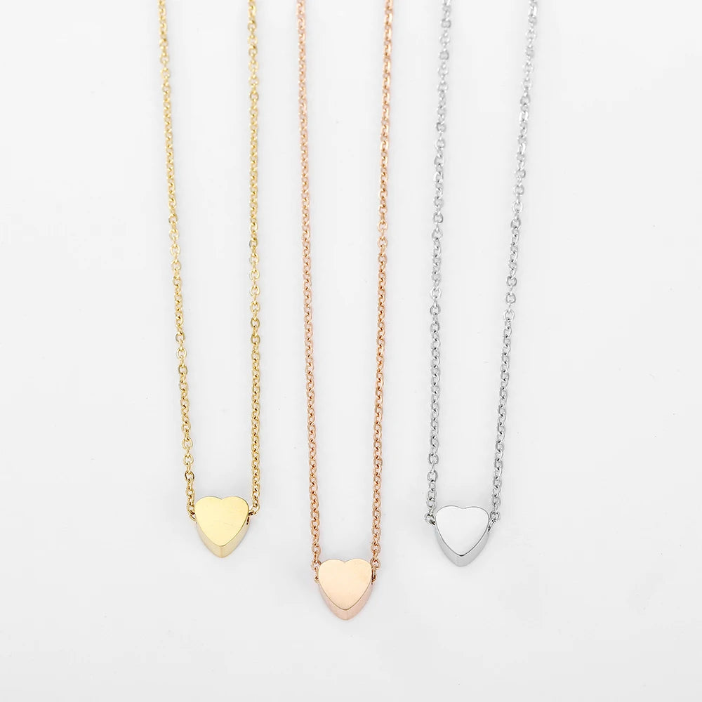 Peach Heart Necklace