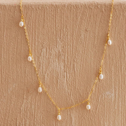 The Colette Pearl Station Necklace
