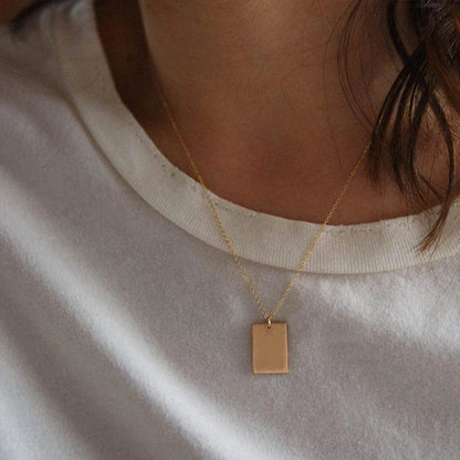 Rectangle Pendant Necklace