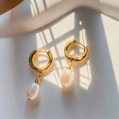 The Elara Pearl Drop Earrings
