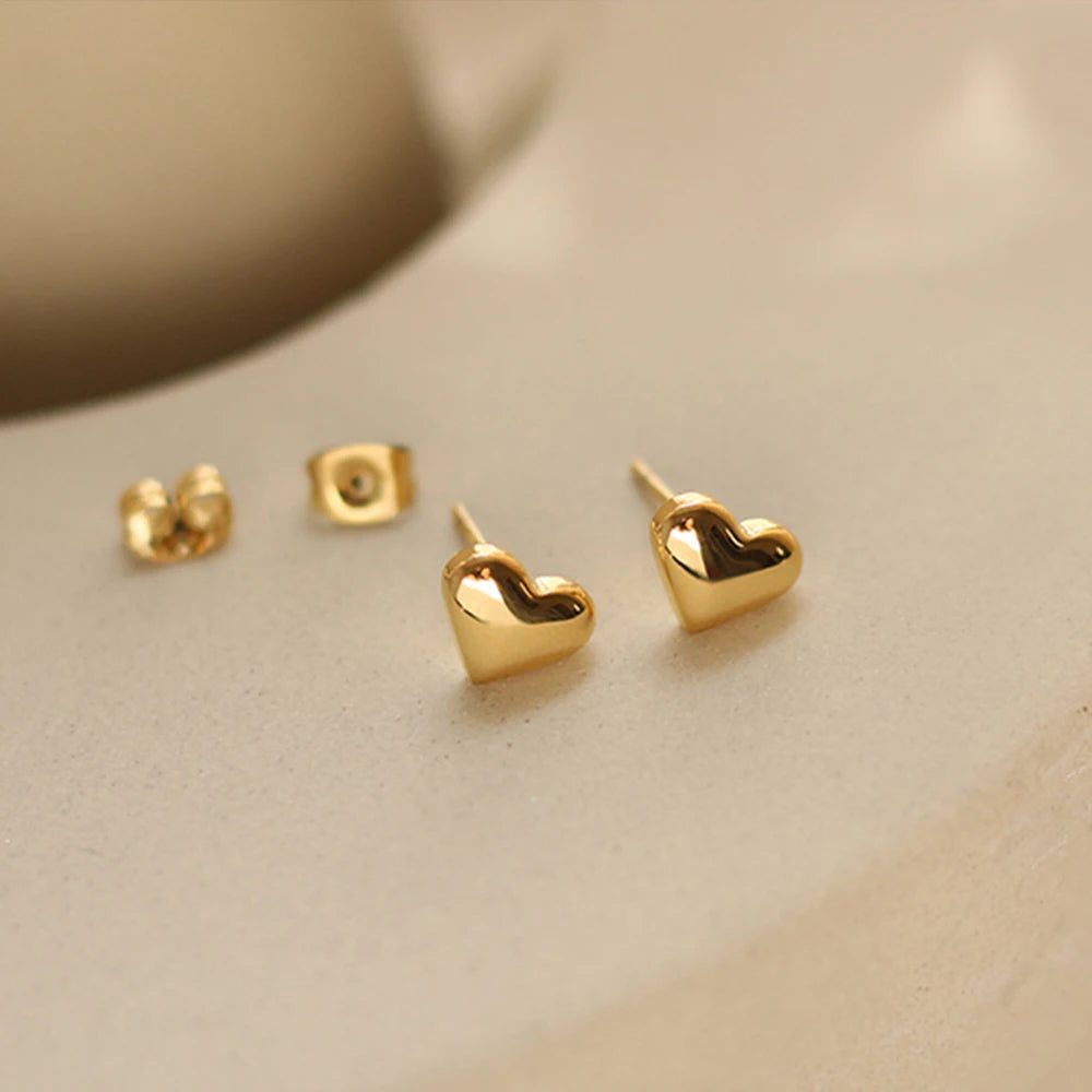 3D Heart Earrings