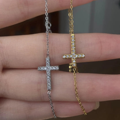 Link Bracelet with Cross