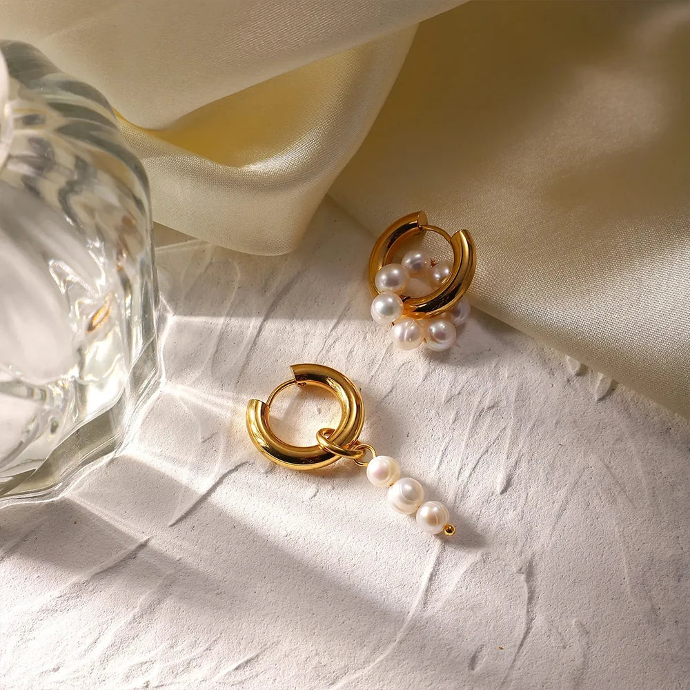 Pearl Cluster Hoop