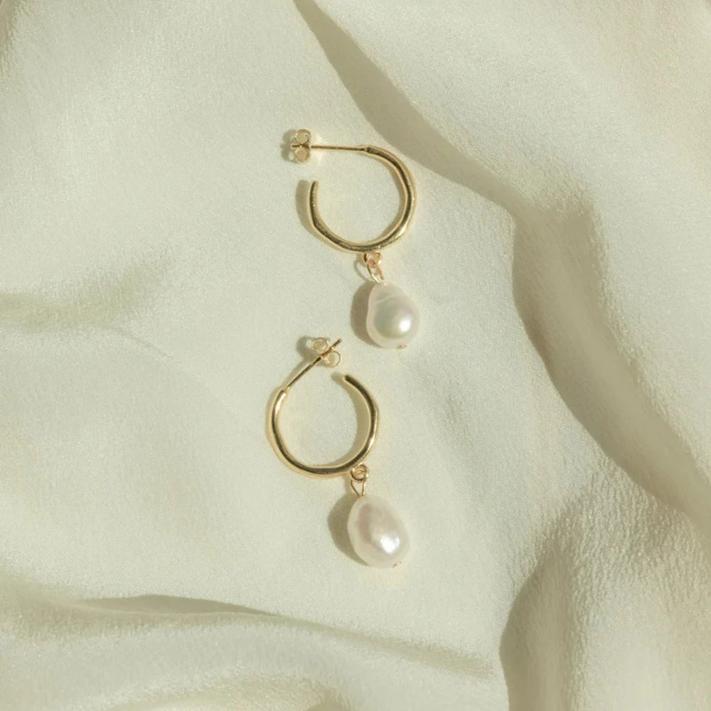 The Teardrop Pearl Hoop