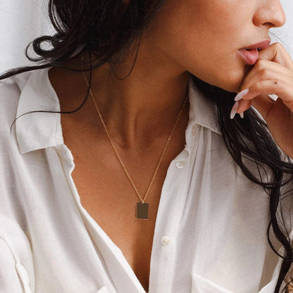 Rectangle Pendant Necklace