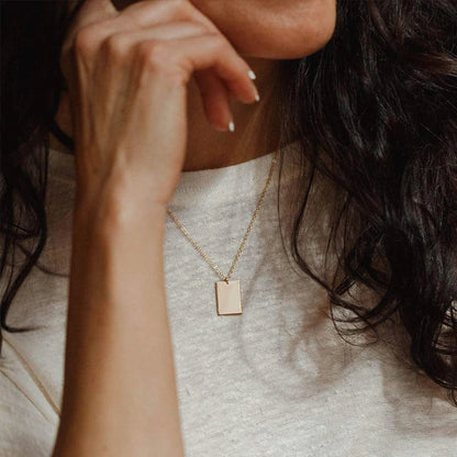 Rectangle Pendant Necklace