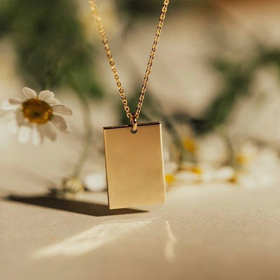 Rectangle Pendant Necklace