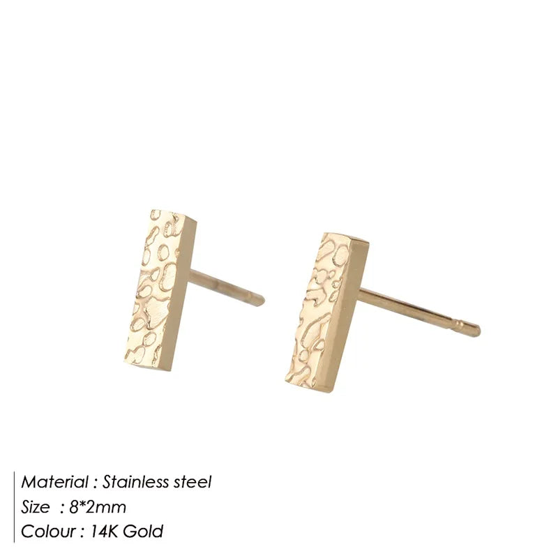 Hammered Stick Small Earring