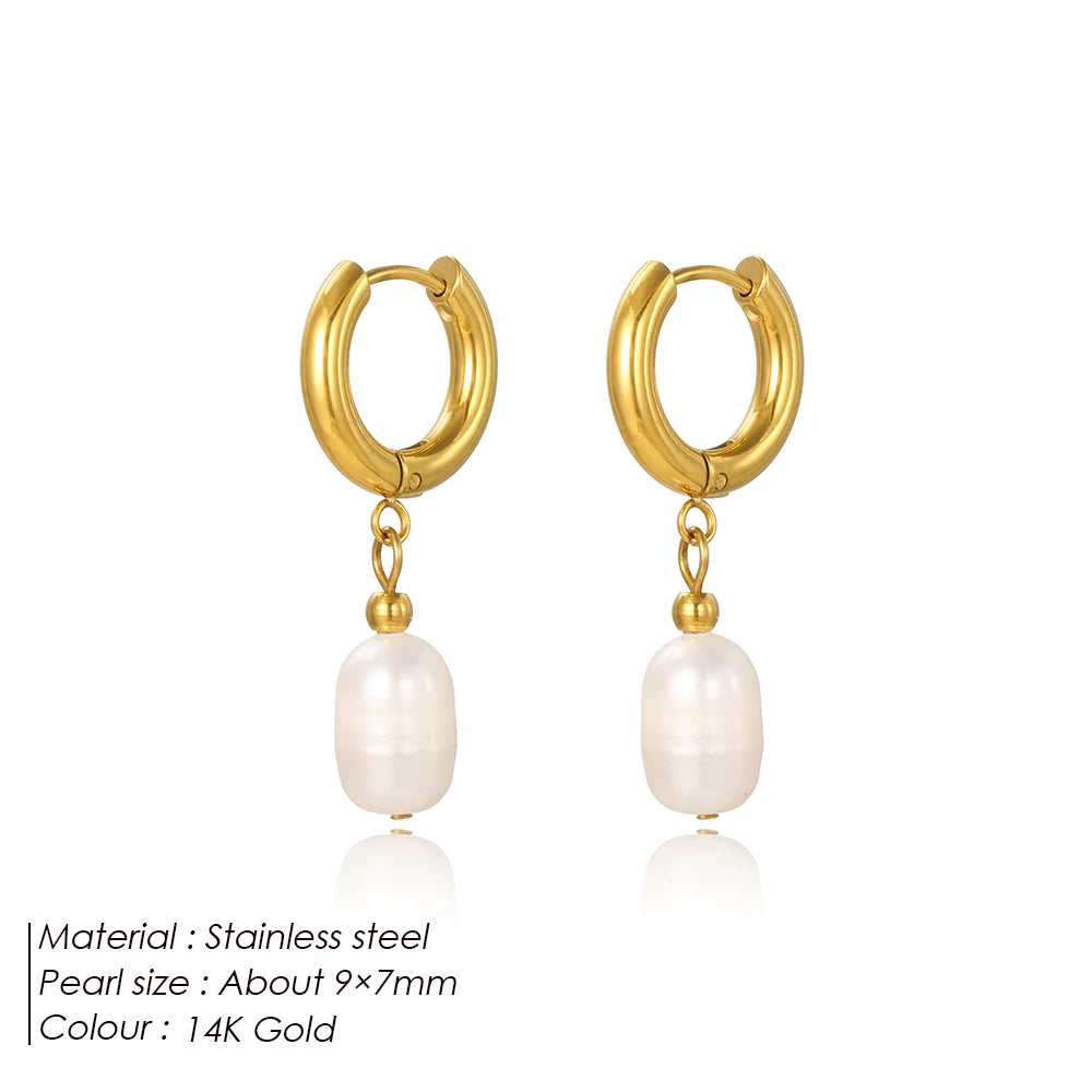 The Elara Pearl Drop Earrings