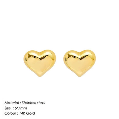 3D Heart Earrings