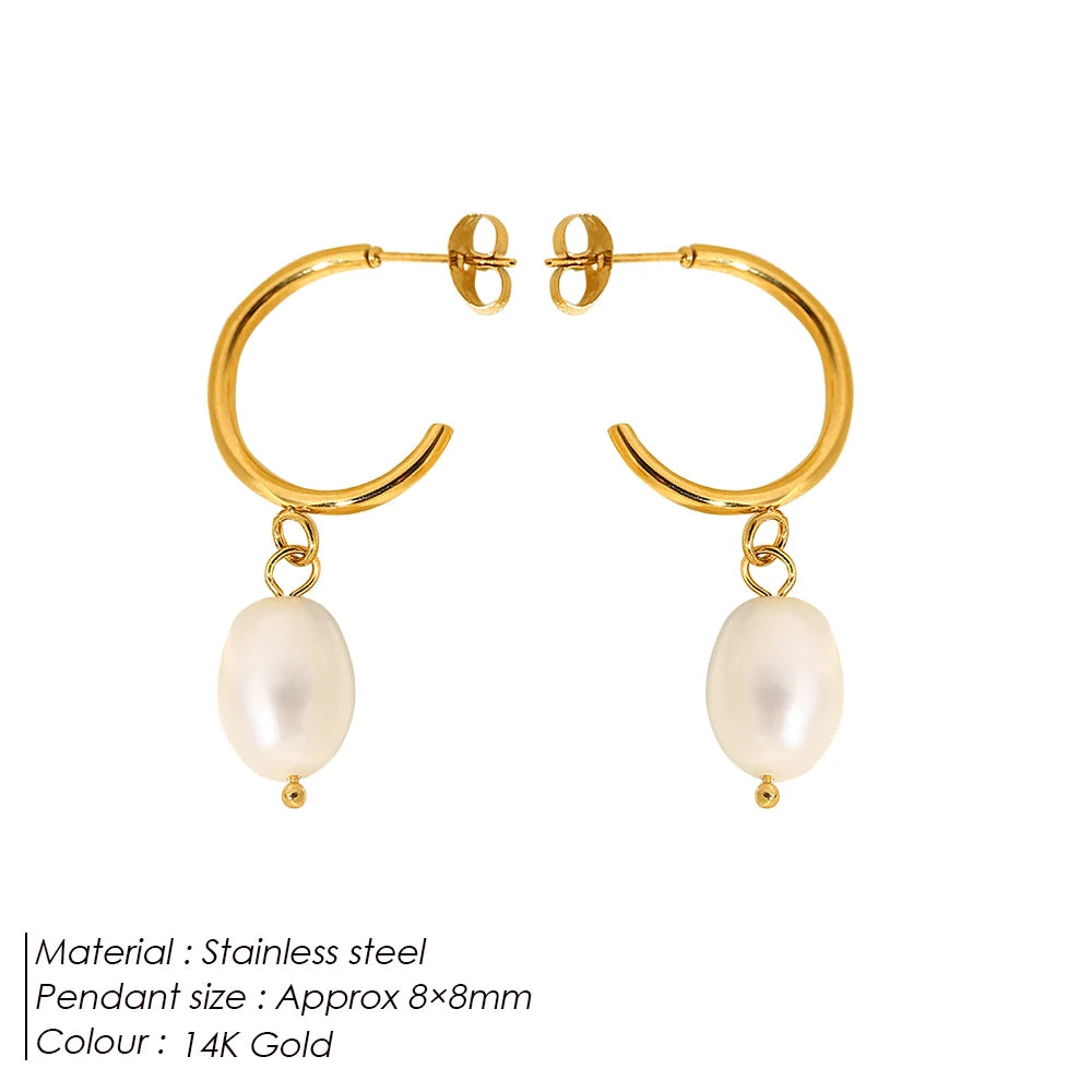 The Teardrop Pearl Hoop