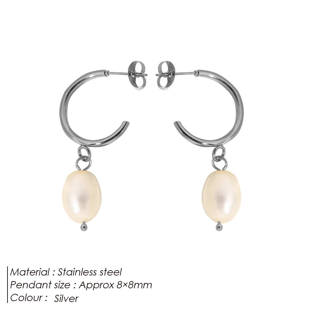 The Teardrop Pearl Hoop