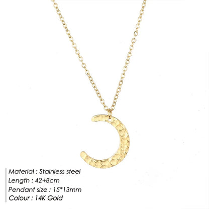 Hammered Moon Necklace