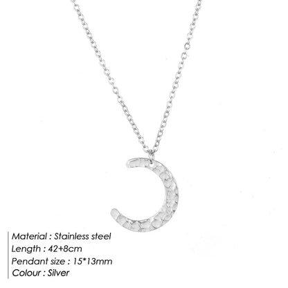 Hammered Moon Necklace