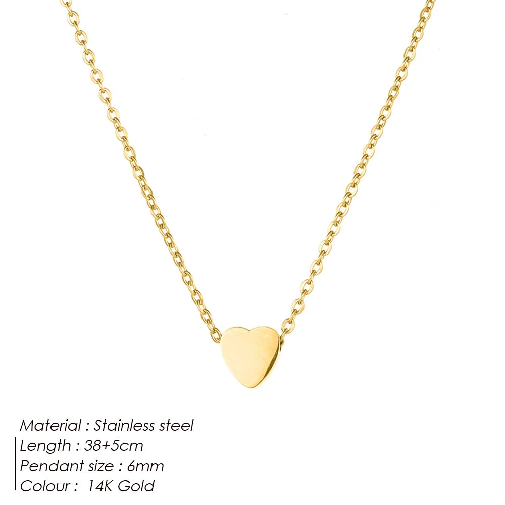 Peach Heart Necklace