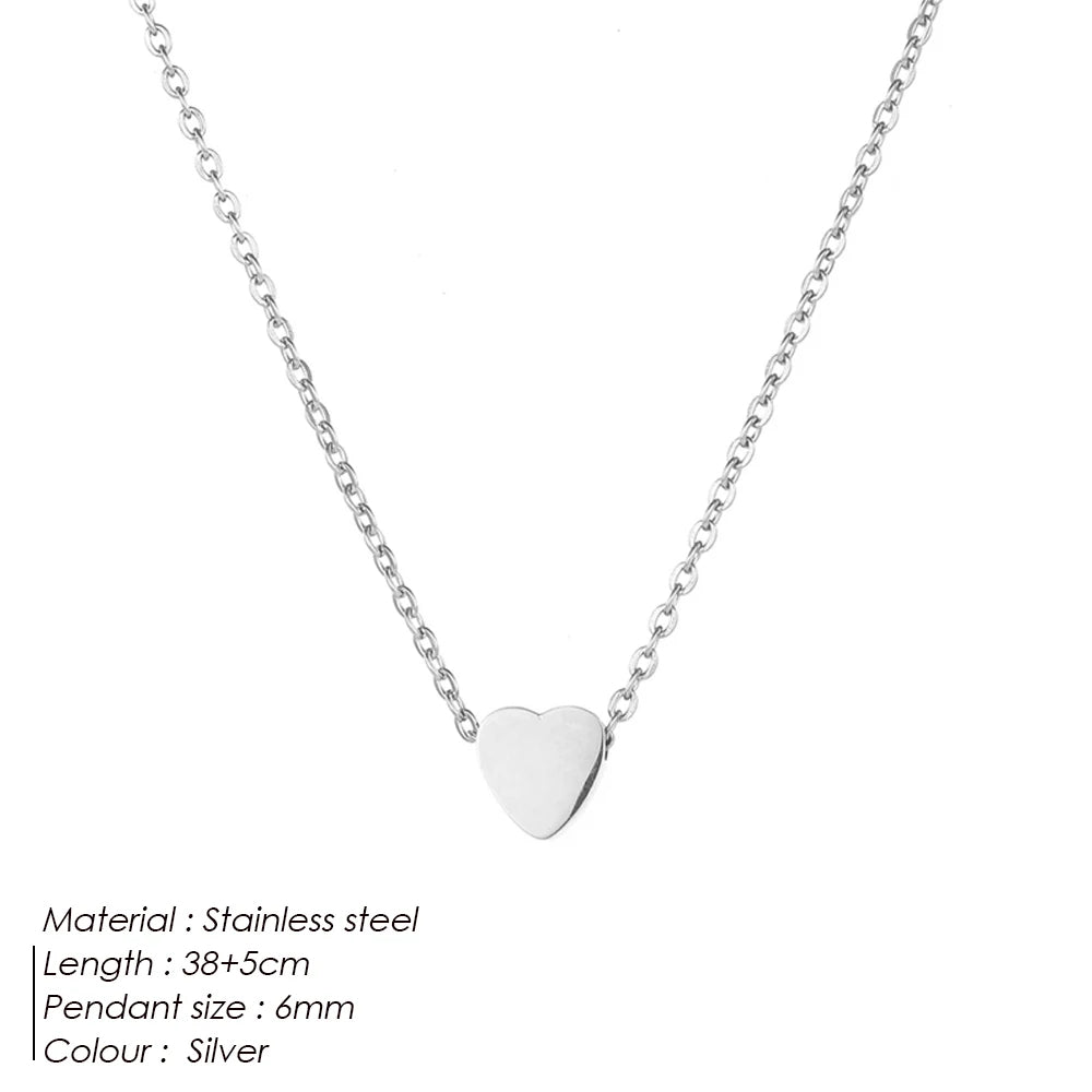 Peach Heart Necklace