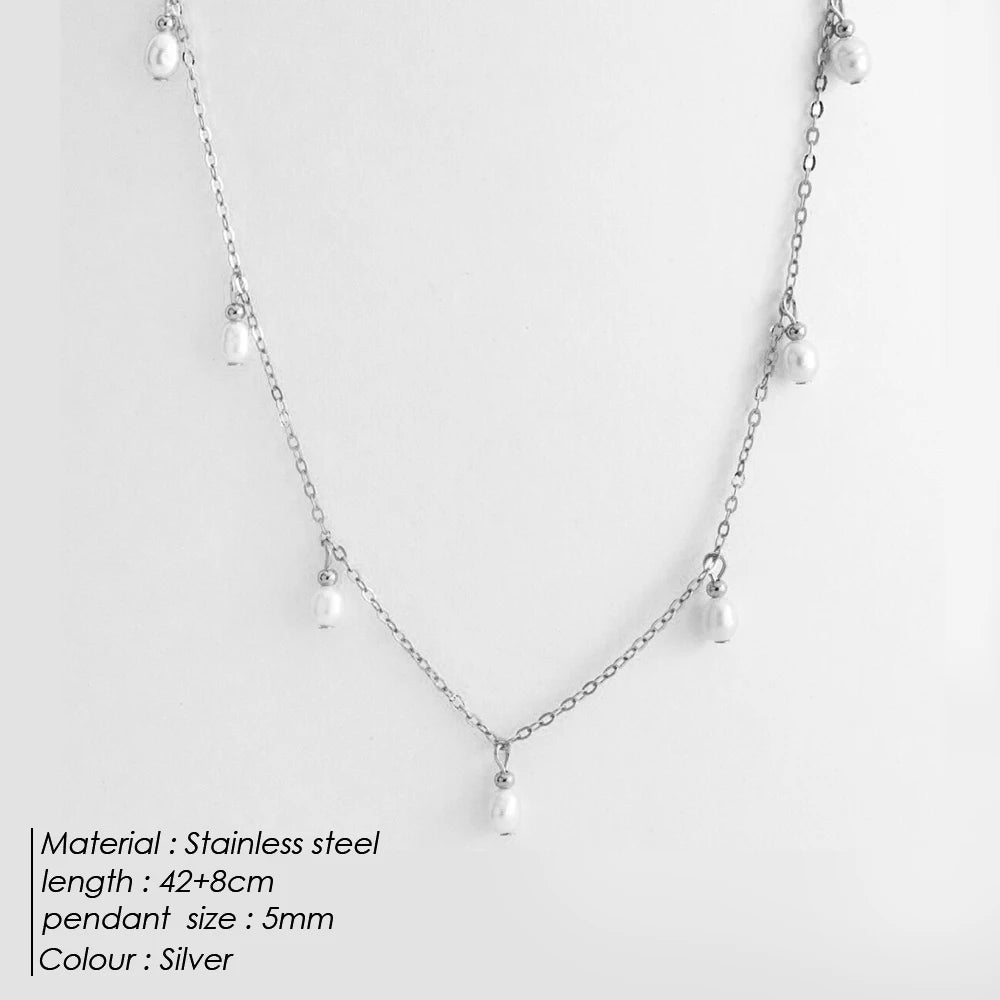 The Colette Pearl Station Necklace