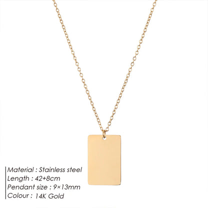 Rectangle Pendant Necklace