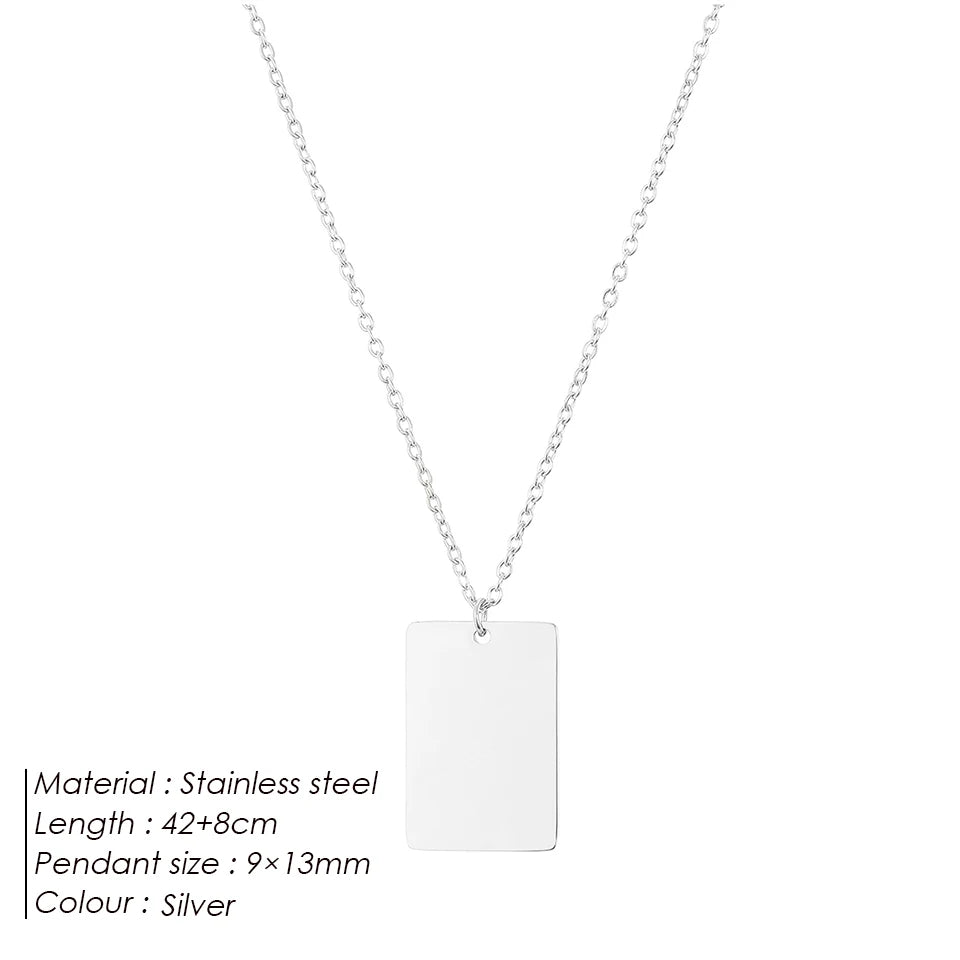 Rectangle Pendant Necklace