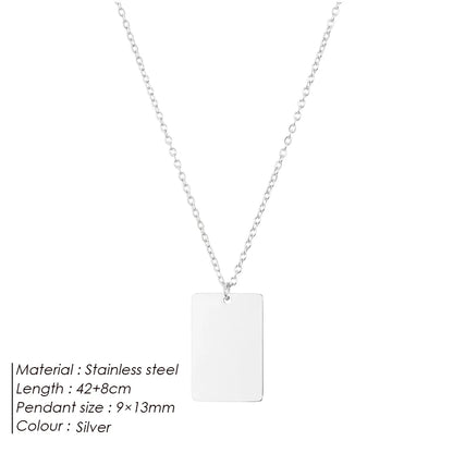 Rectangle Pendant Necklace